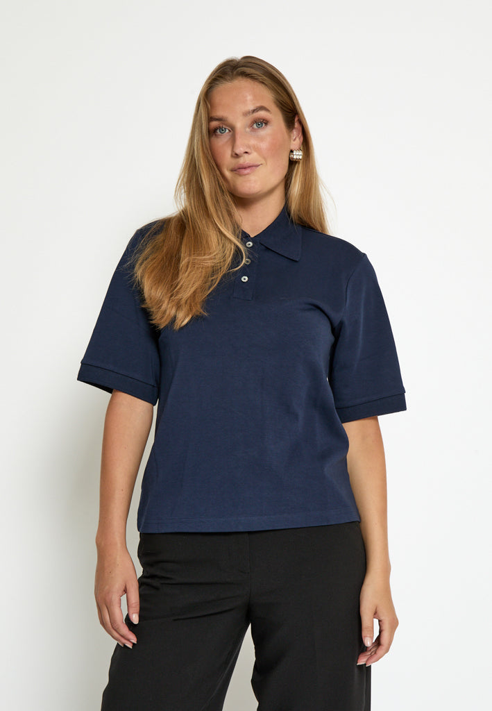 Peppercorn PCFiola GOTS Polo T-Shirt T-Shirt 5270 Black Iris