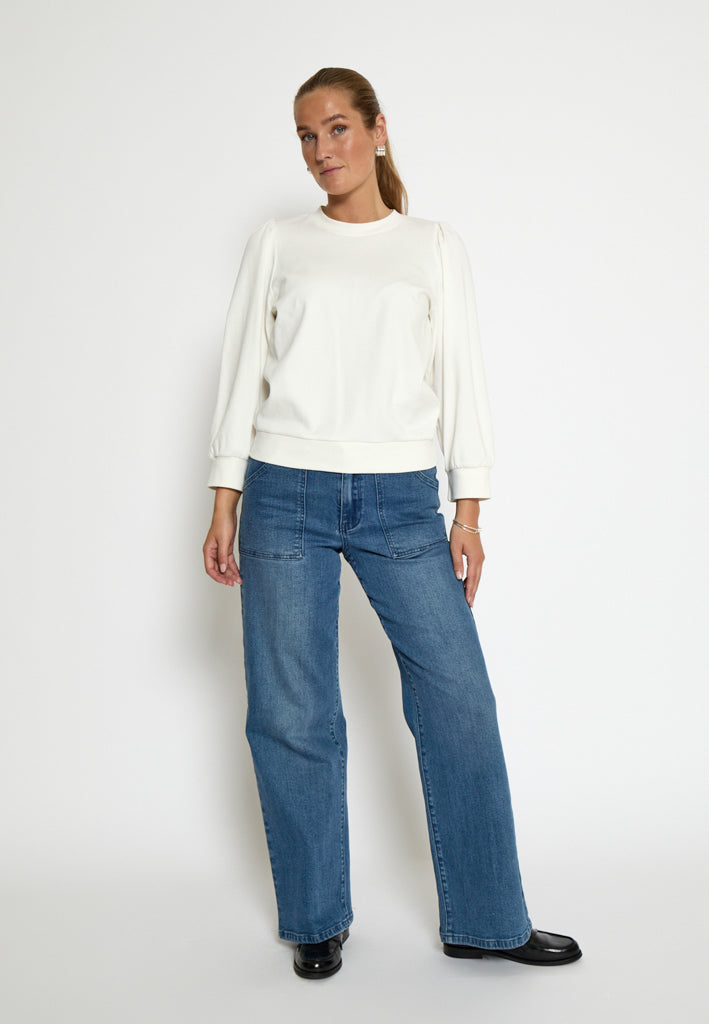 Peppercorn PCFiola GOTS Pufflsevee Blouse T-Shirt 235 Cloud Dancer