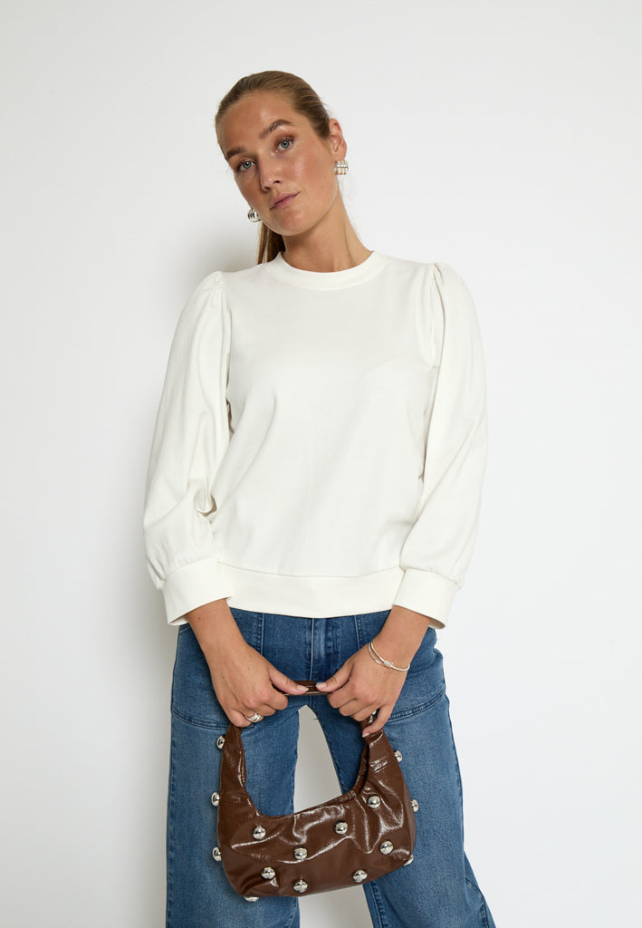 Peppercorn PCFiola GOTS Pufflsevee Blouse T-Shirt 235 Cloud Dancer