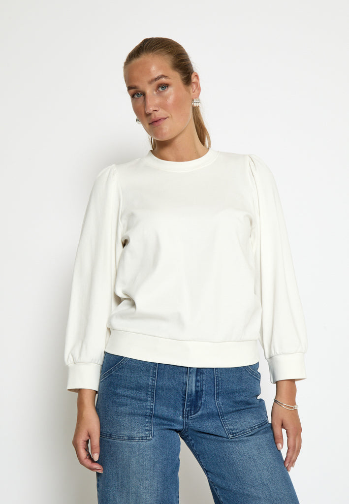 Peppercorn PCFiola GOTS Pufflsevee Blouse T-Shirt 235 Cloud Dancer