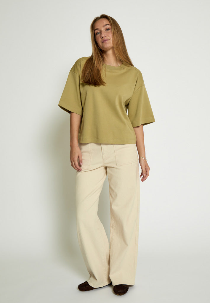 Peppercorn PCFiola GOTS T-shirt T-Shirt 0148 Gray Green