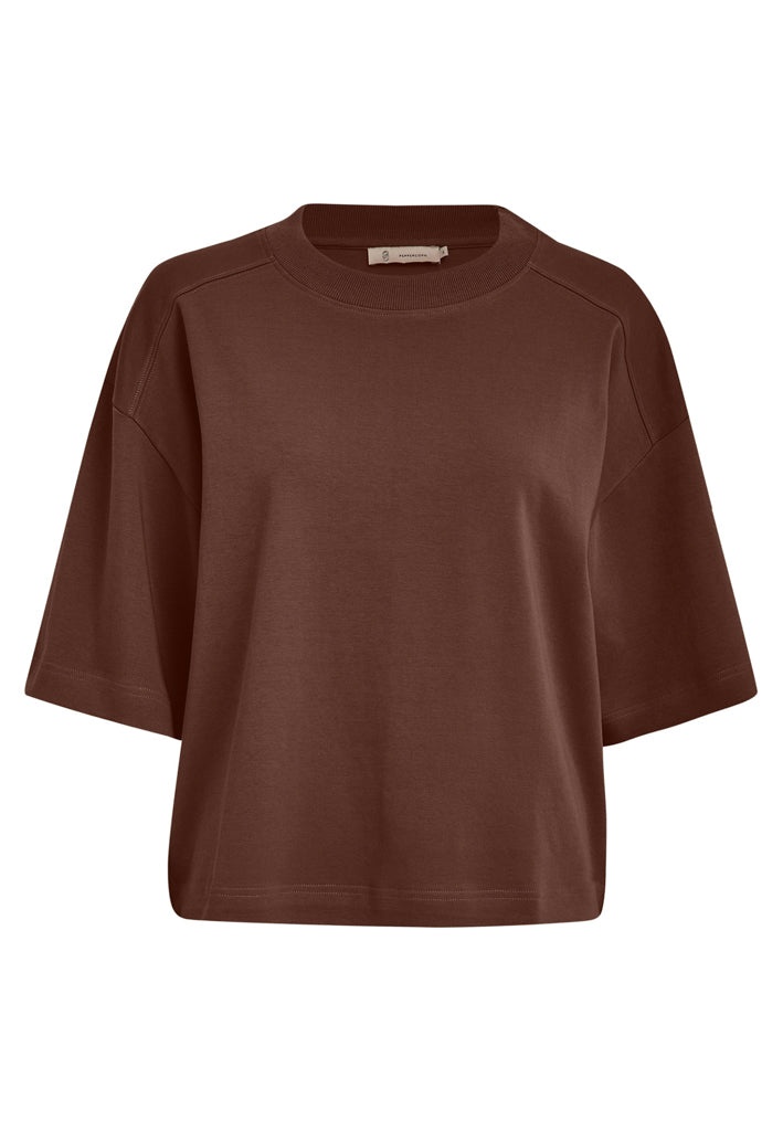 Peppercorn PCFiola GOTS T-shirt T-Shirt 5047 CHERRY MAHOGANY