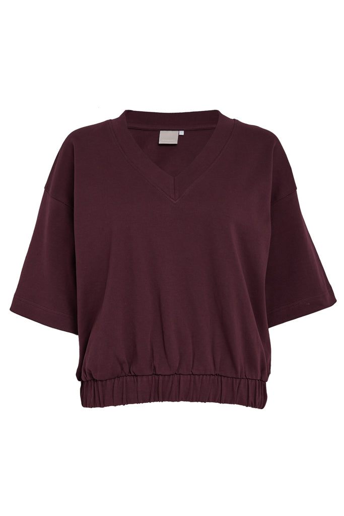 Peppercorn PCFiola GOTS V-neck Tshirt T-Shirt 4901 Berry