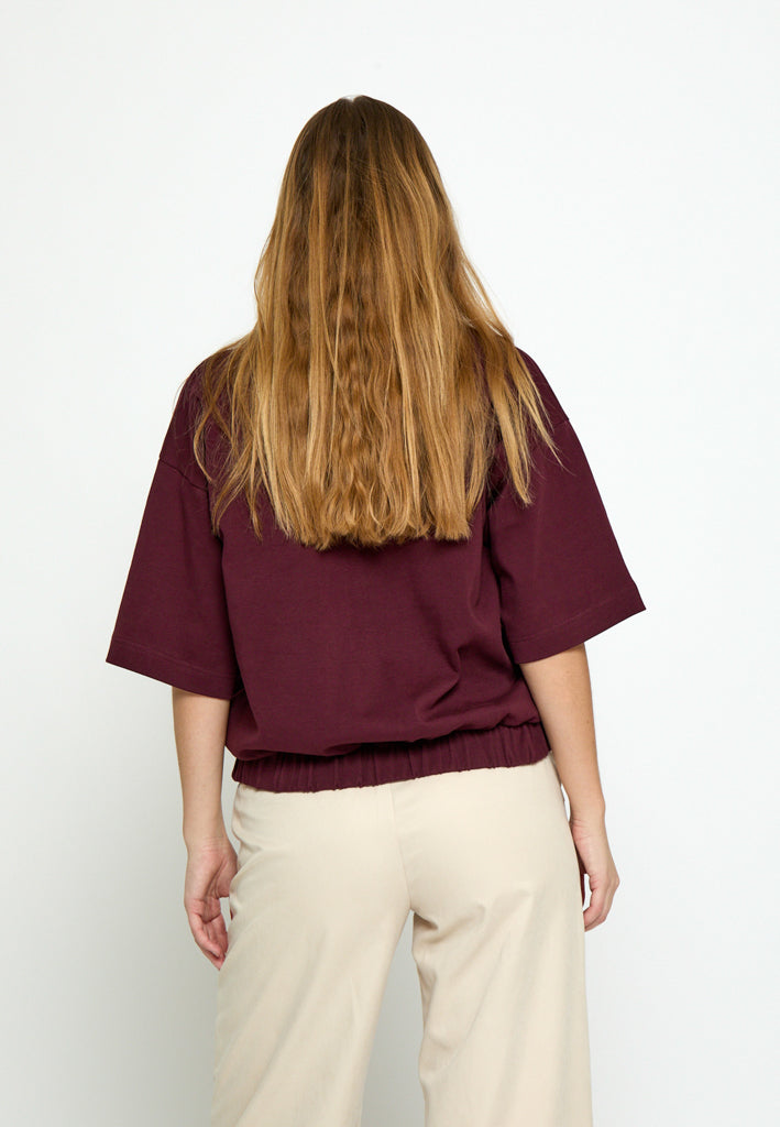 Peppercorn PCFiola GOTS V-neck Tshirt T-Shirt 4901 Berry