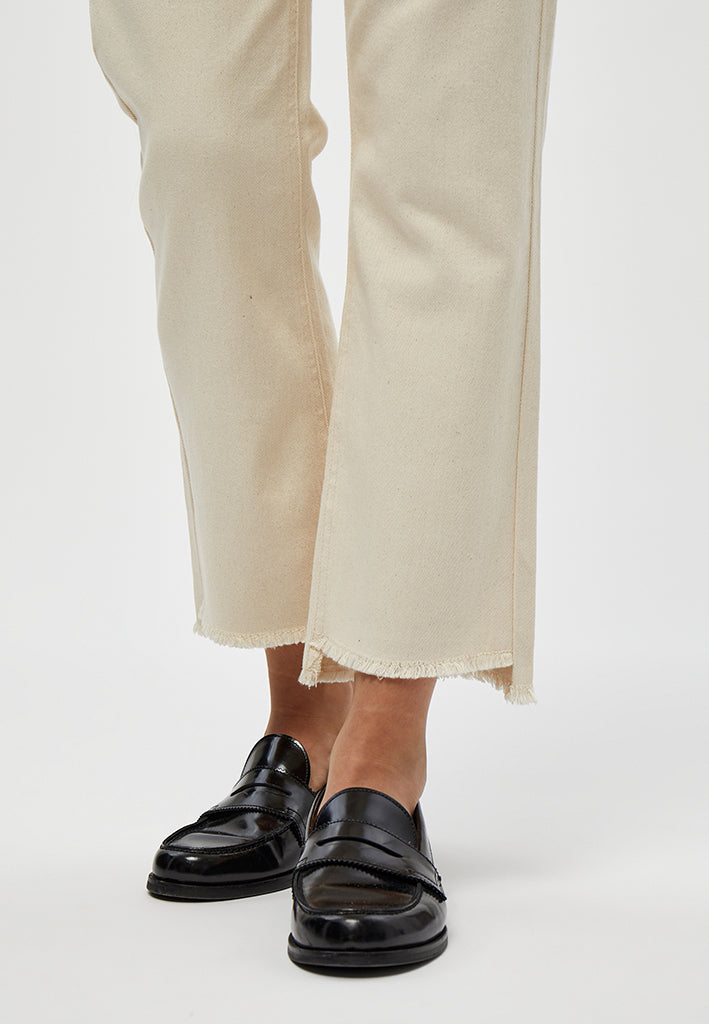 Peppercorn PCFione MW Cropped Jeans Jeans 0023 Seedpearl Cream
