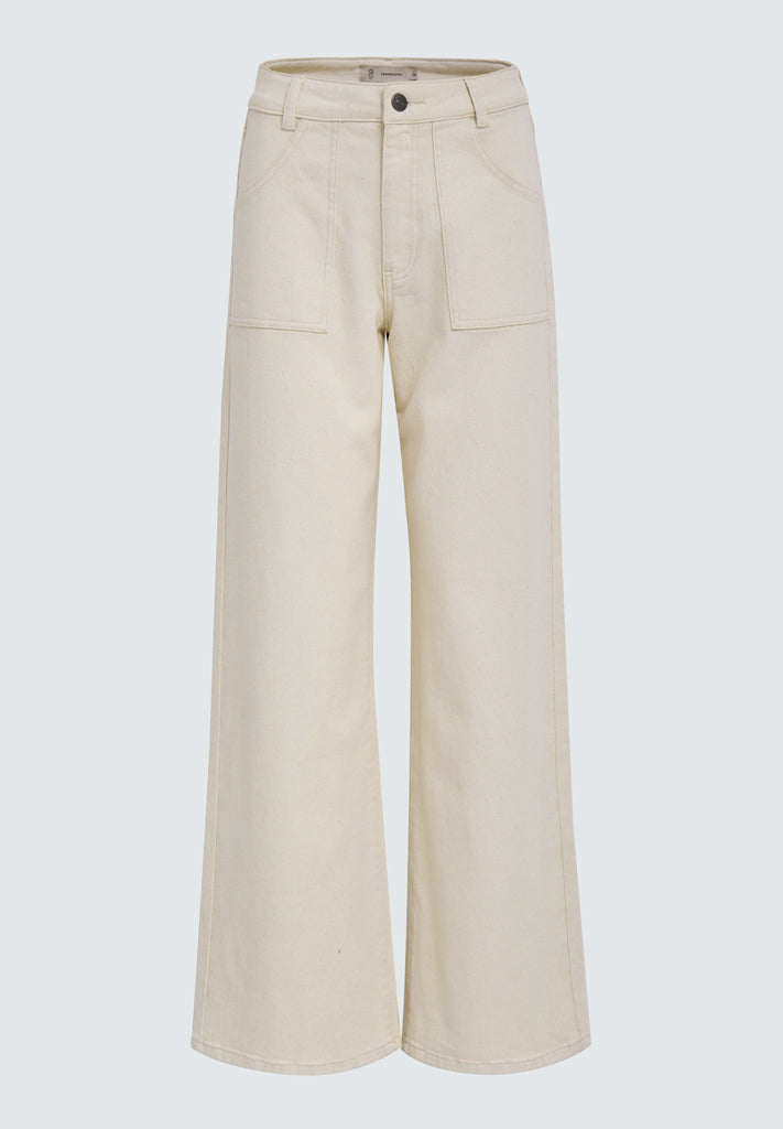 Peppercorn PCFione Straight Jeans Jeans 0023 Seedpearl Cream