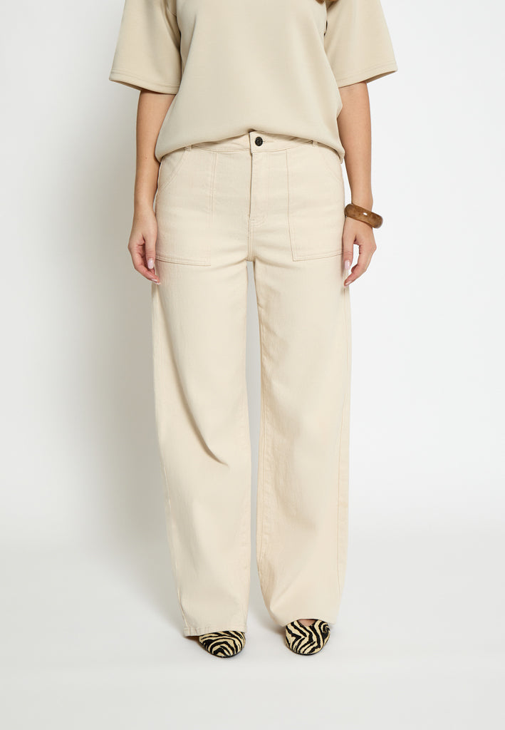 Peppercorn PCFione Straight Jeans Jeans 0023 Seedpearl Cream