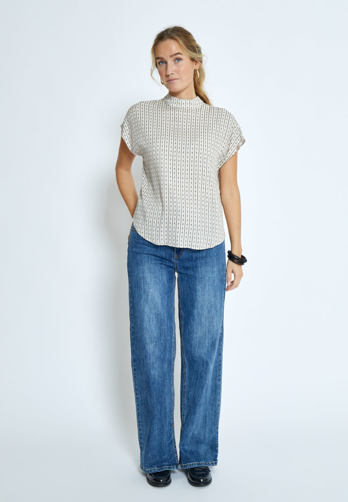 Peppercorn PCGabriella Top Top 0202P Whitecap Cream Print