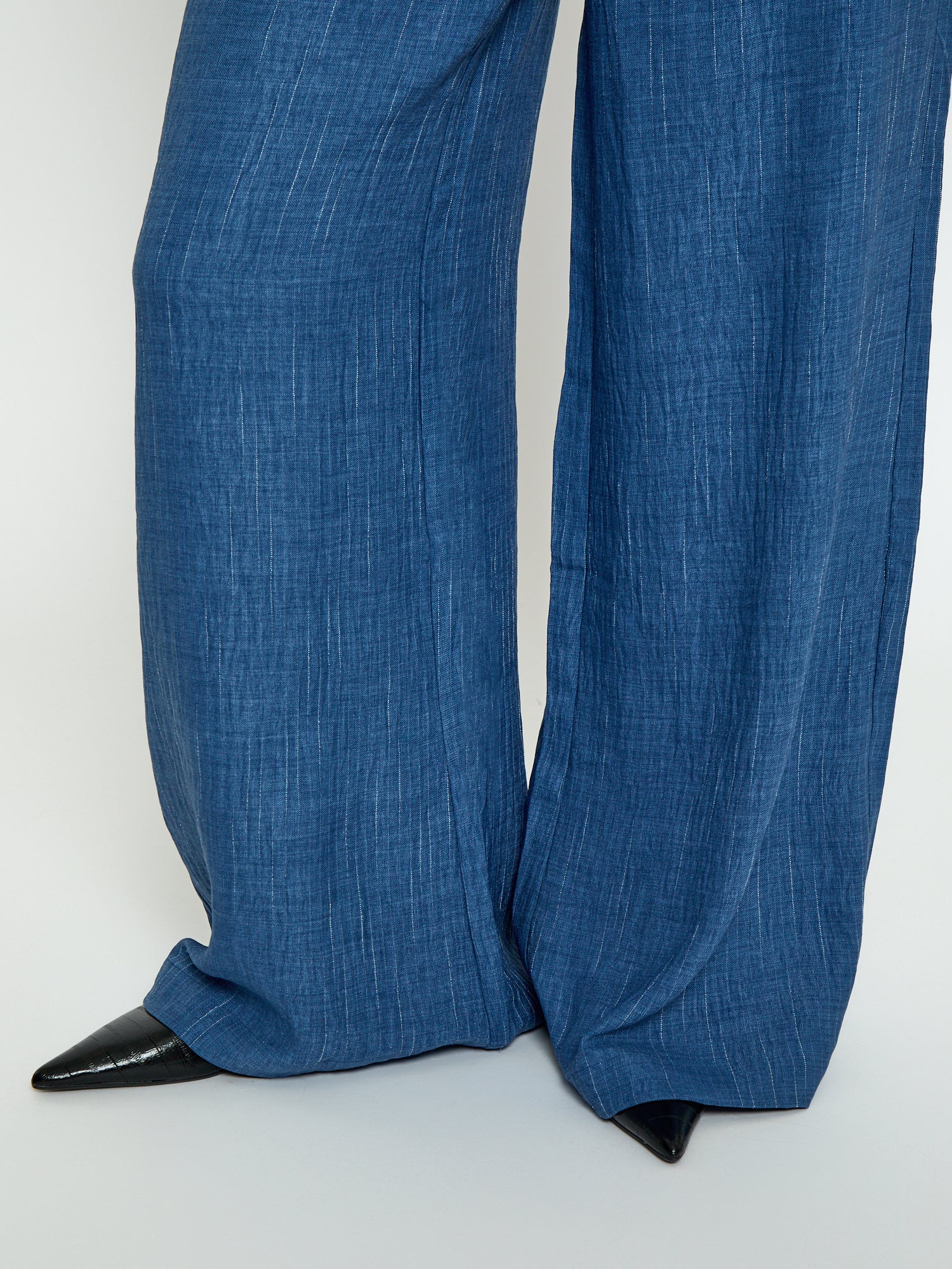 Peppercorn PCGaby Pinstripe Pant Pant 004 Mid-blue Denim