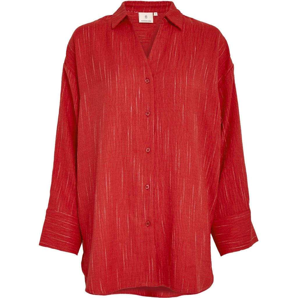 Peppercorn PCGaby Pinstripe Shirt Shirt 4049S Aura Orange Stripe