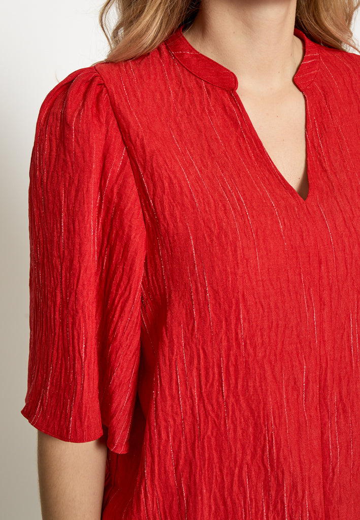 Peppercorn PCGaby Pinstripe Top Top 4049S Aura Orange Stripe