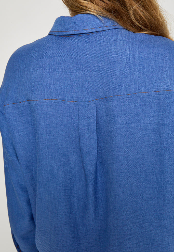 Peppercorn PCGaby Short Shirt Shirt 1211M Amparo Blue Mel.