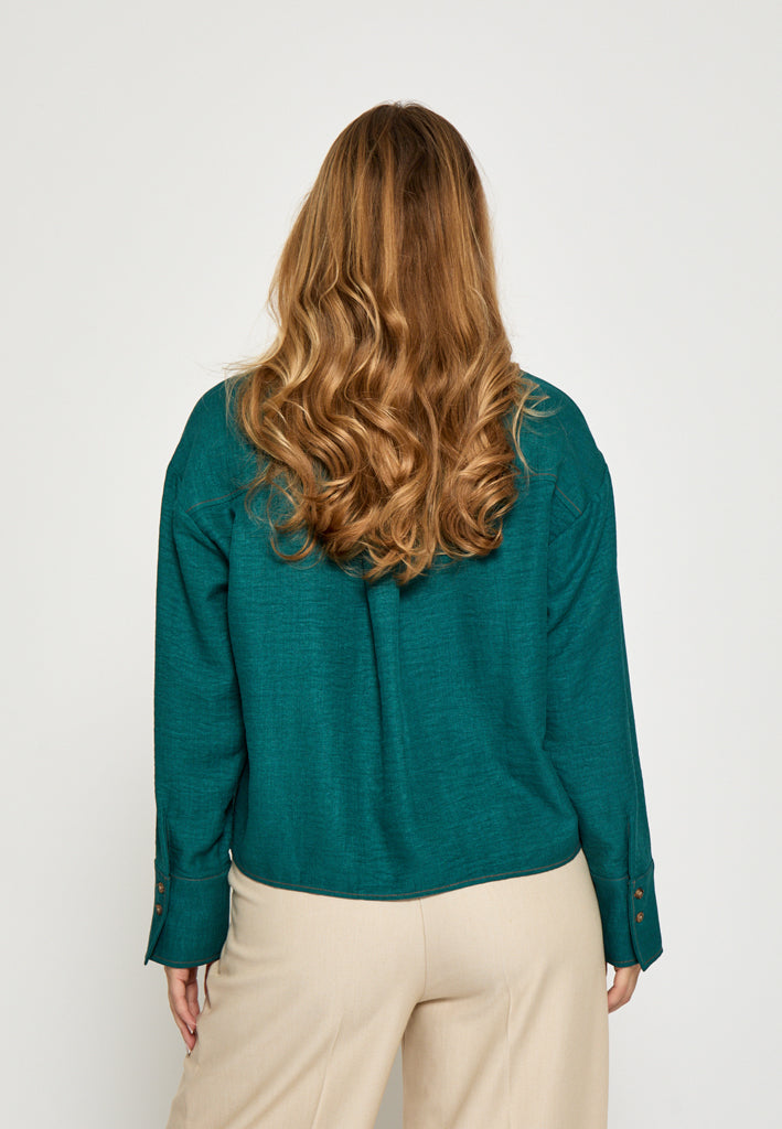 Peppercorn PCGaby Short Shirt Shirt 1495M Atlantic Deep Mel.