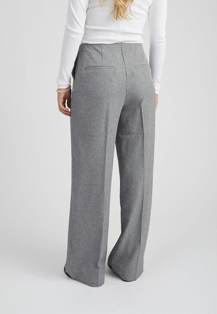 Peppercorn PCGaia Pants Pant 2323M High-rise Grey Melange