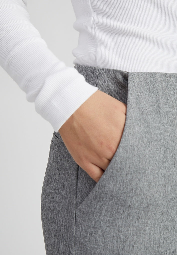 Peppercorn PCGaia Pants Pant 2323M High-rise Grey Melange