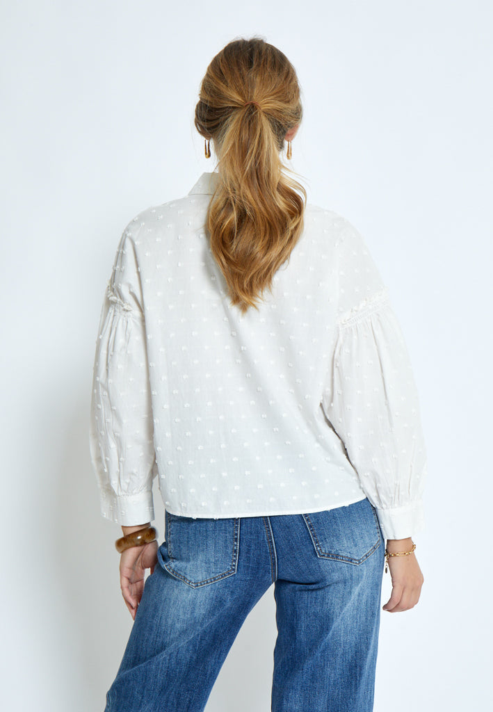 Peppercorn PCGelika 3/4 Sleeve Shirt Shirt 0011 Gardenia