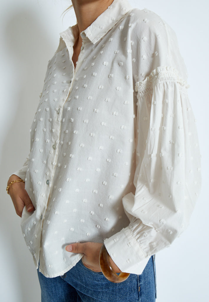 Peppercorn PCGelika 3/4 Sleeve Shirt Shirt 0011 Gardenia