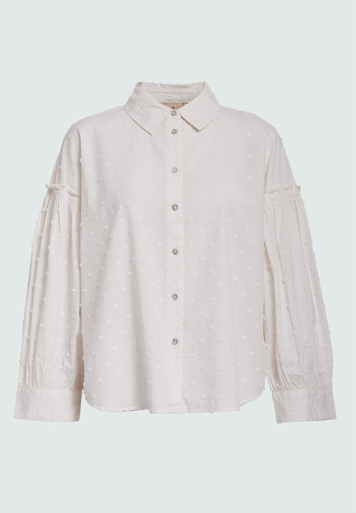 Peppercorn PCGelika 3/4 Sleeve Shirt Shirt 0011 Gardenia