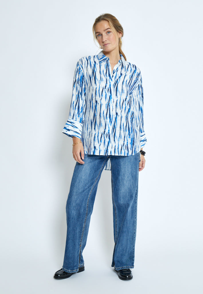 Peppercorn PCGigi Shirt Shirt 5007P Palace Blue Print