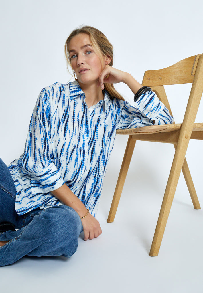 Peppercorn PCGigi Shirt Shirt 5007P Palace Blue Print