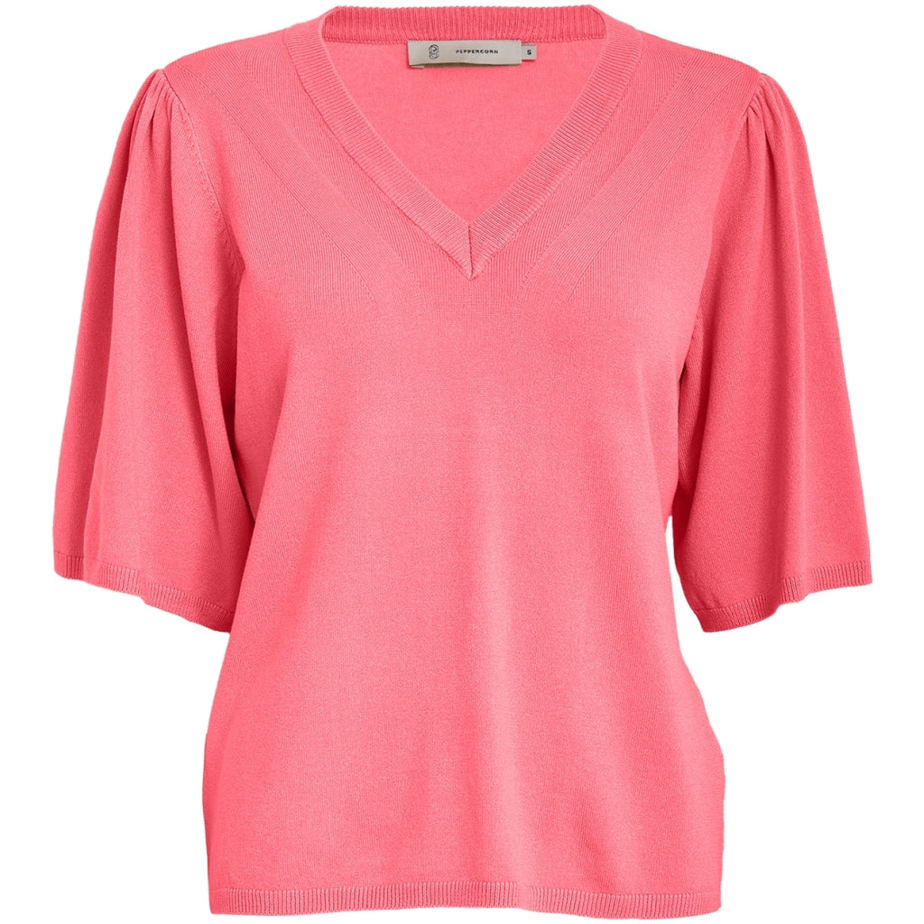 Peppercorn PCGlenda Short Sleeve Knit Pullover 6013 Pink Lemonade
