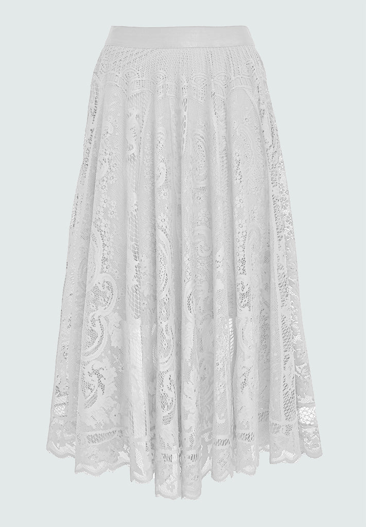 Peppercorn PCGreta Lace Skirt Skirt 0202 Whitecap Grey
