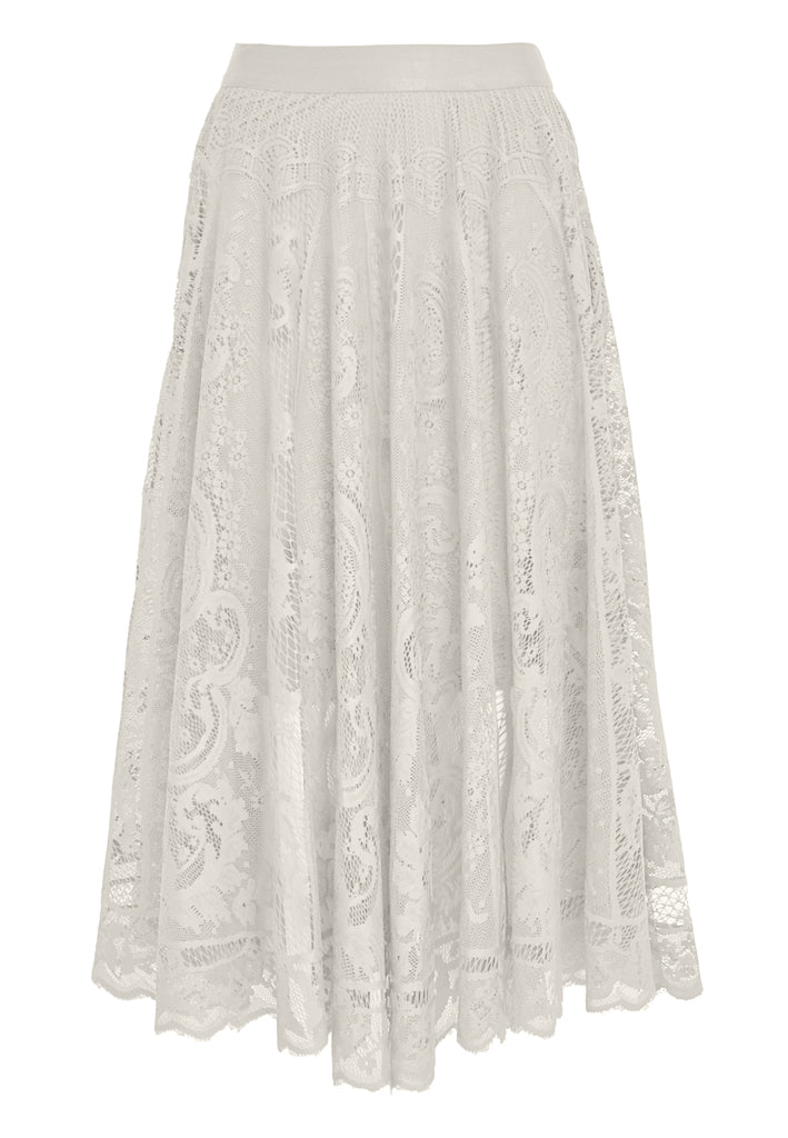 Peppercorn PCGreta Lace Skirt Skirt 0202 Whitecap Grey