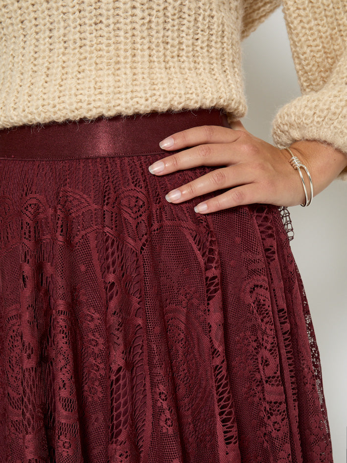 Peppercorn PCGreta Lace Skirt Skirt 0905 Tawny Port
