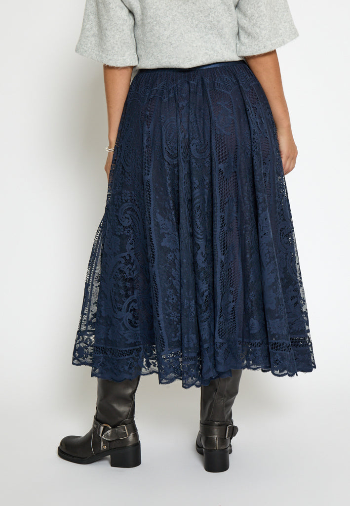 Peppercorn PCGreta Lace Skirt Skirt 1550 NAVY