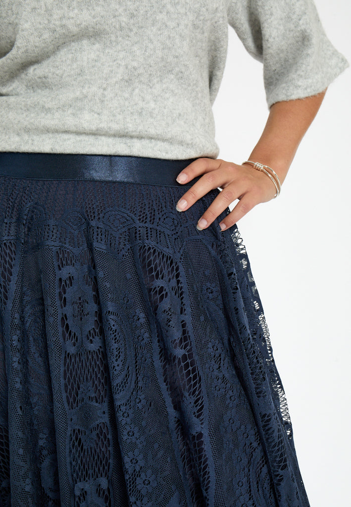 Peppercorn PCGreta Lace Skirt Skirt 1550 NAVY