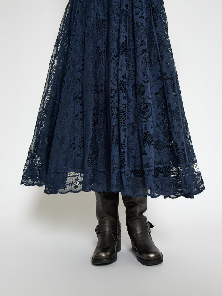 Peppercorn PCGreta Lace Skirt Skirt 1550 NAVY