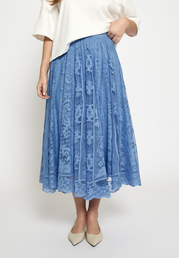 Peppercorn PCGreta Lace Skirt Skirt 2016 CORNFLOWER BLUE