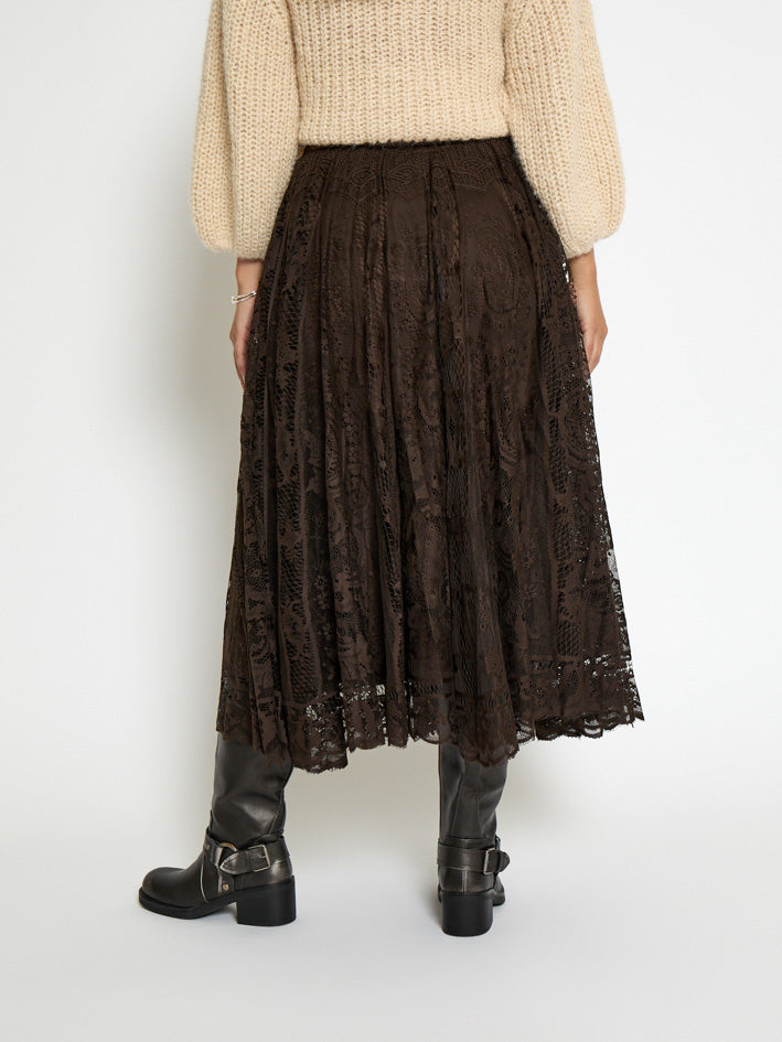 Peppercorn PCGreta Lace Skirt Skirt 3960 Java Brown
