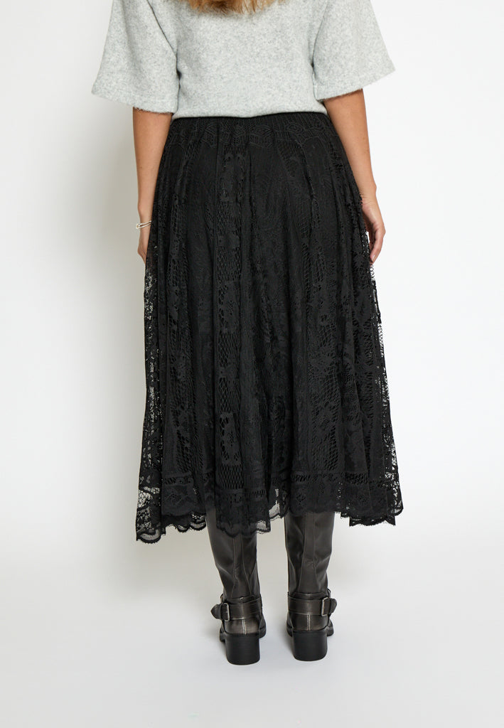 Peppercorn PCGreta Lace Skirt Skirt 9000 Black