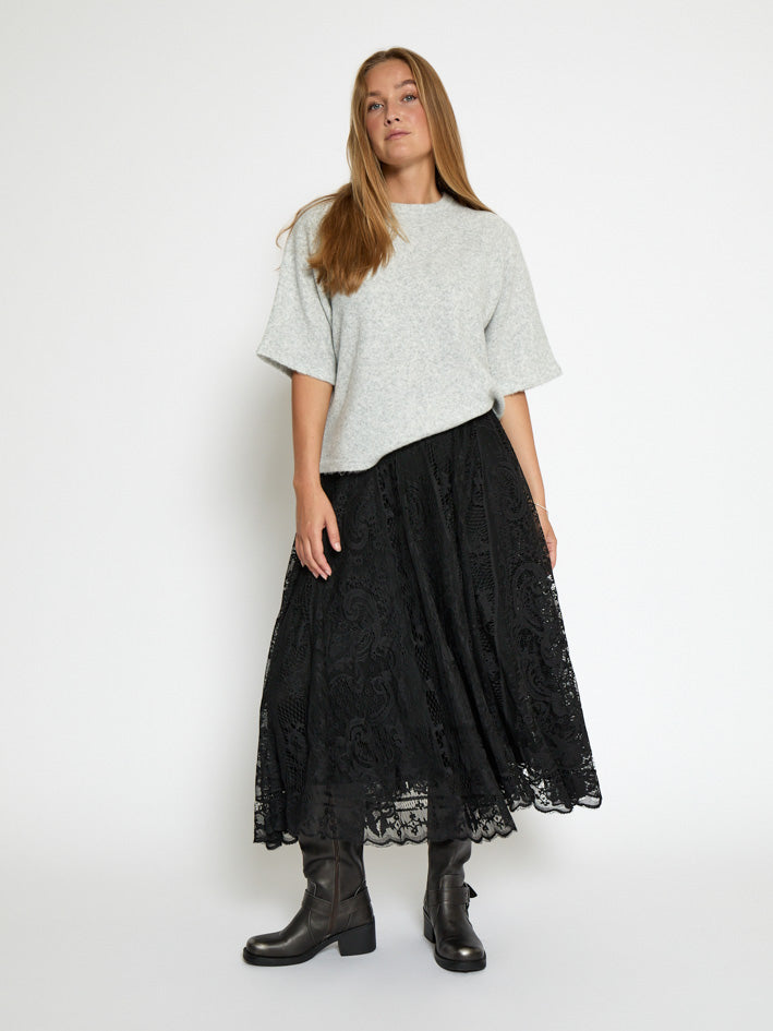 Peppercorn PCGreta Lace Skirt Skirt 9000 Black