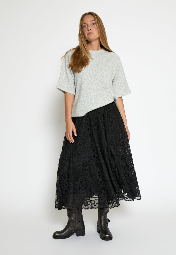 Peppercorn PCGreta Lace Skirt Skirt 9000 Black