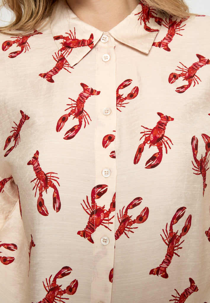 Peppercorn PCGrith Shirt Shirt 4049P Aura Orange Print