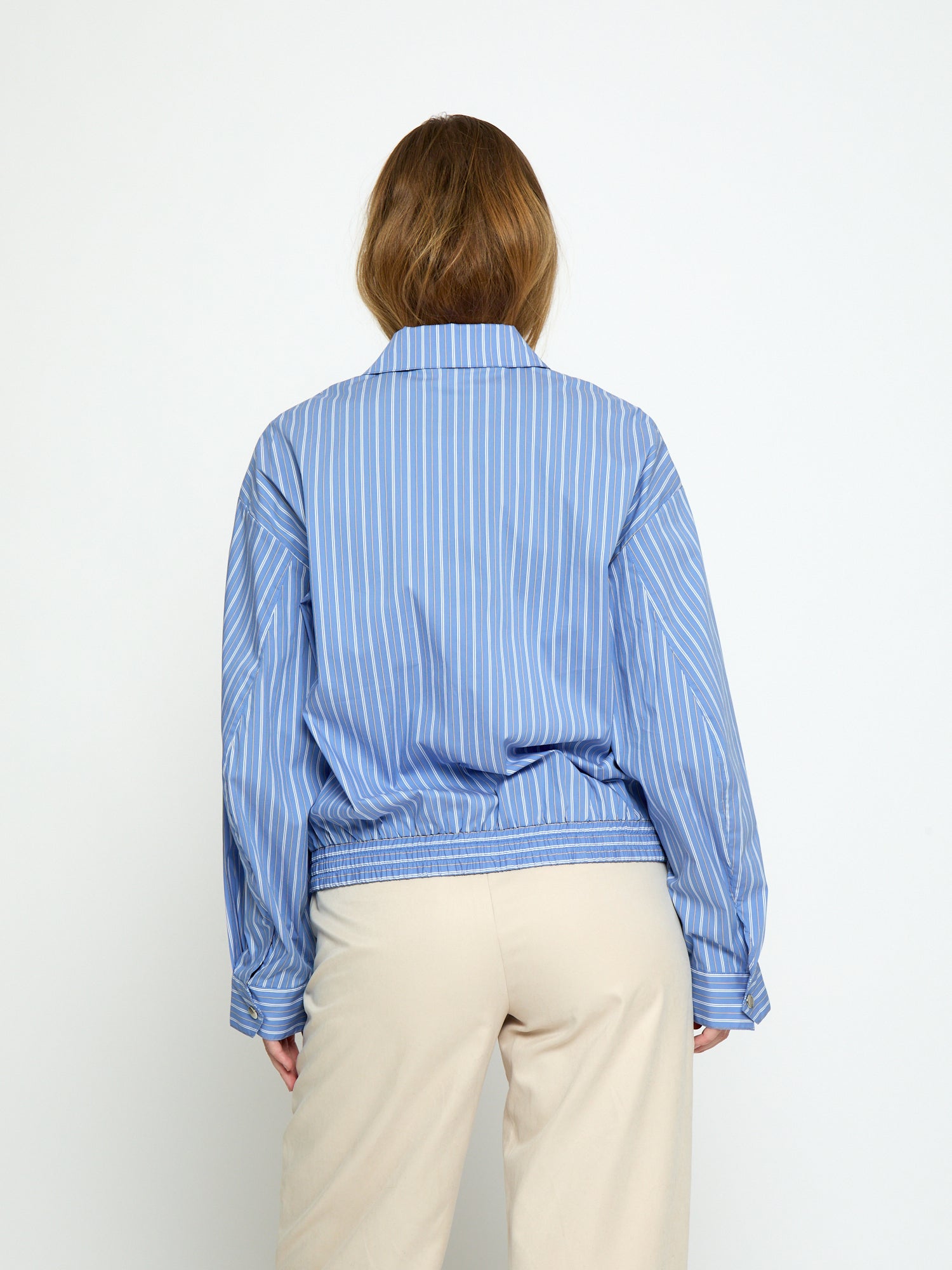 Peppercorn PCHanna Shirt Jacket Jacket 1049S Vista Blue Stri.