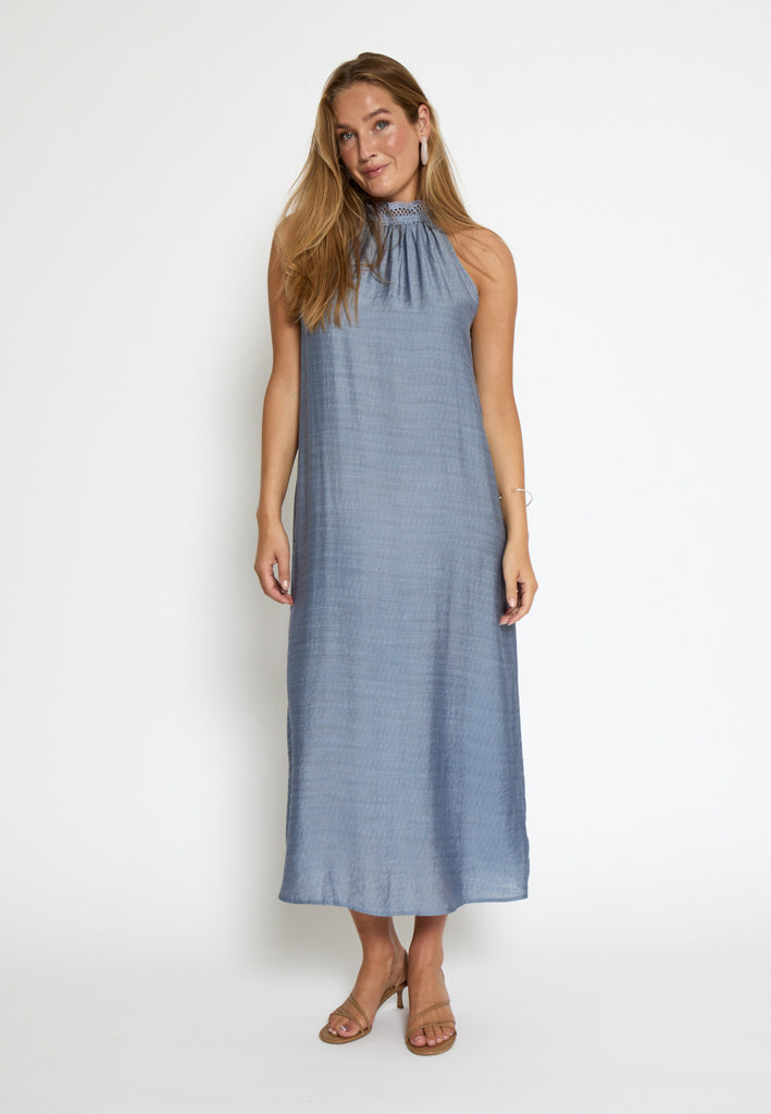 Peppercorn PCHelen Halterneck Dress Dress 1039 FADED DENIM