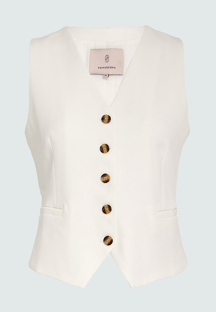 Peppercorn PCHelena Vest Vest 0011 Gardenia