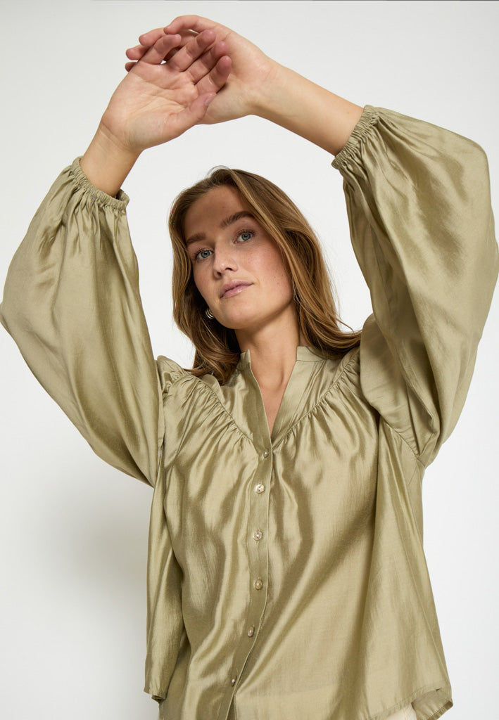Peppercorn PCIda Shirt Shirt 0148 Gray Green