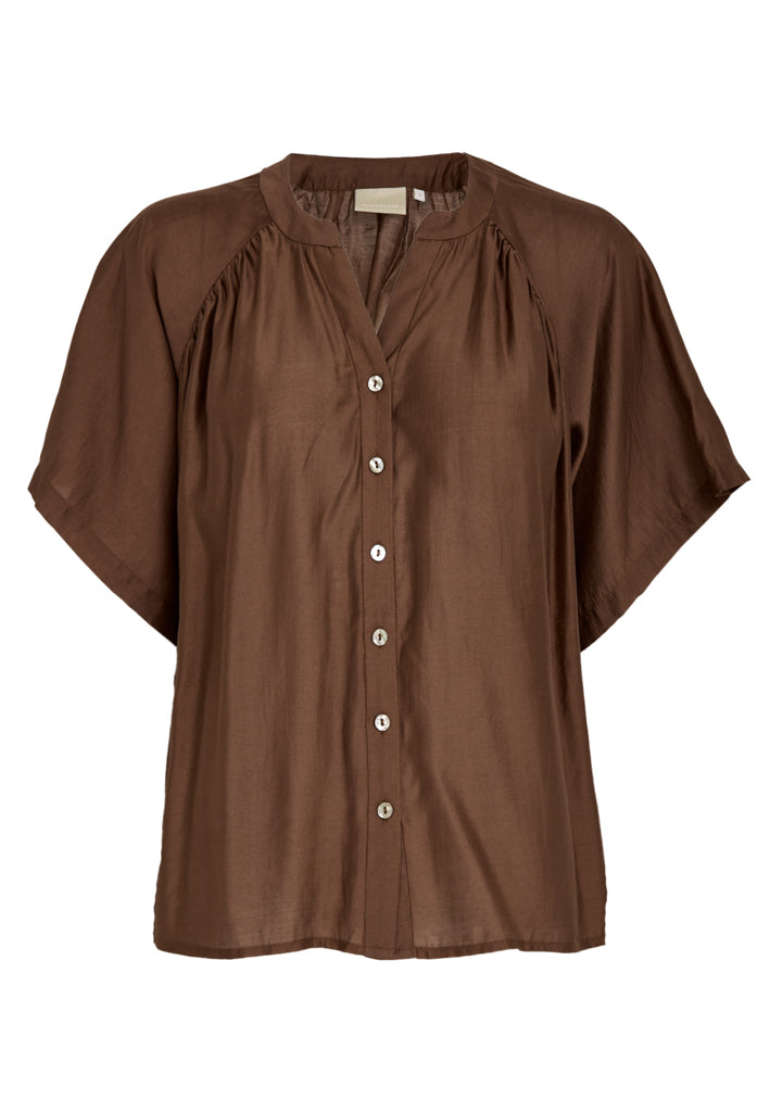 Peppercorn PCIda Short Sleeve Shirt Shirt 4999 Mink Brown