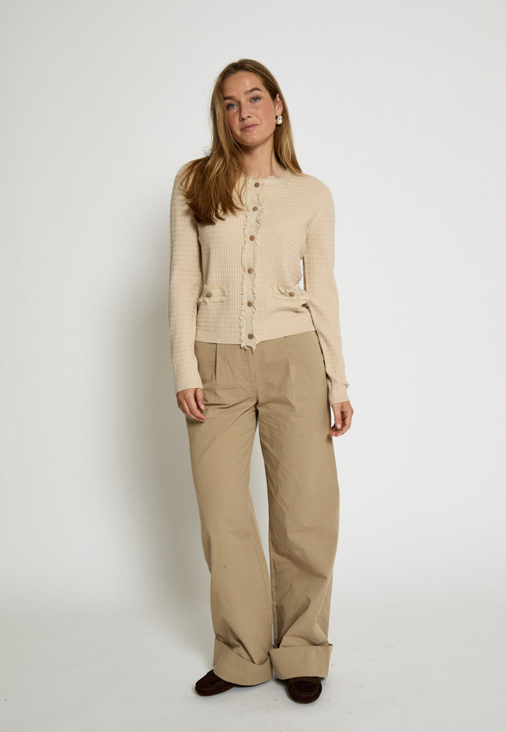 Peppercorn PCJacobe Knit Cardigan Cardigans 0202 Whitecap Grey