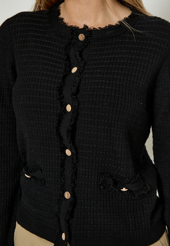 Peppercorn PCJacobe Knit Cardigan Cardigans 9000 Black