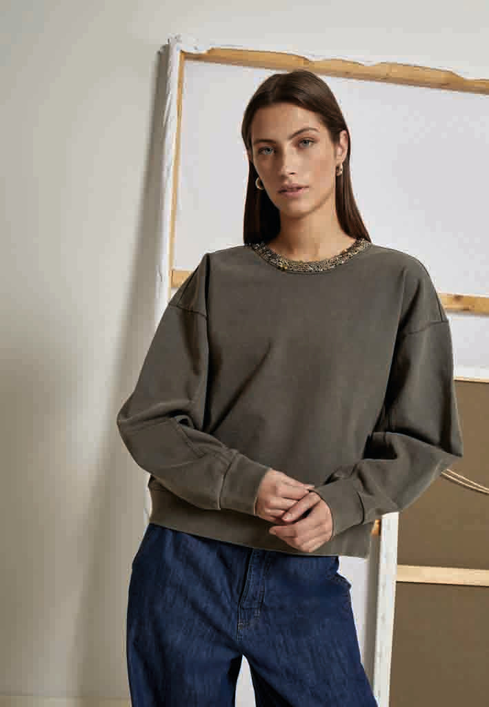 Peppercorn PCJanice Sweatshirt Sweatshirt 3627 Grape Leaf