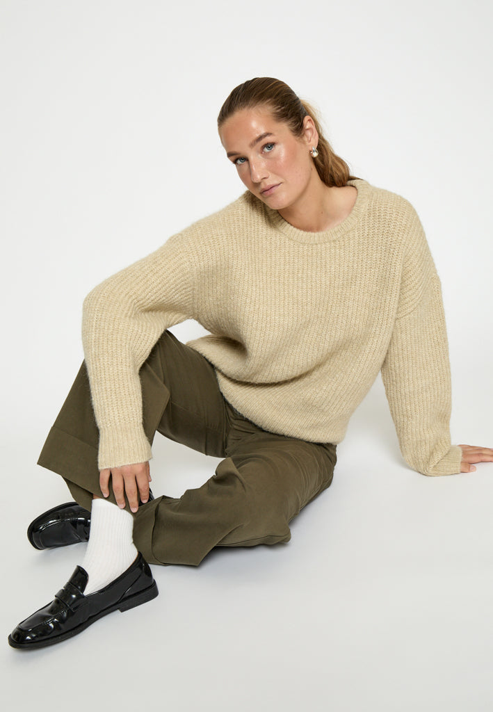 Peppercorn PCJessa GRS Knit Pullover Pullover 2206 Fog Sand