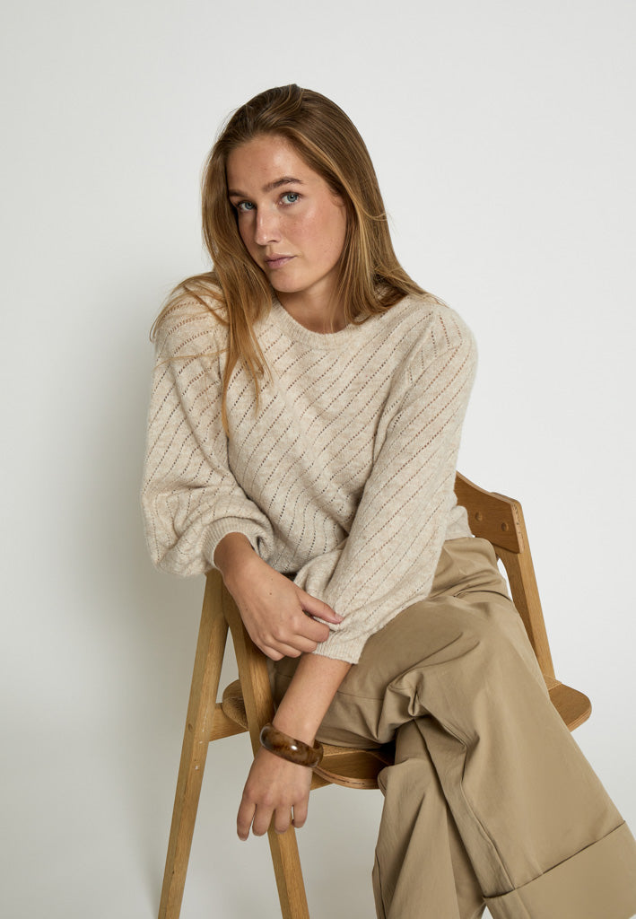 Peppercorn PCJill Knit Pullover Pullover 2206 Fog Sand