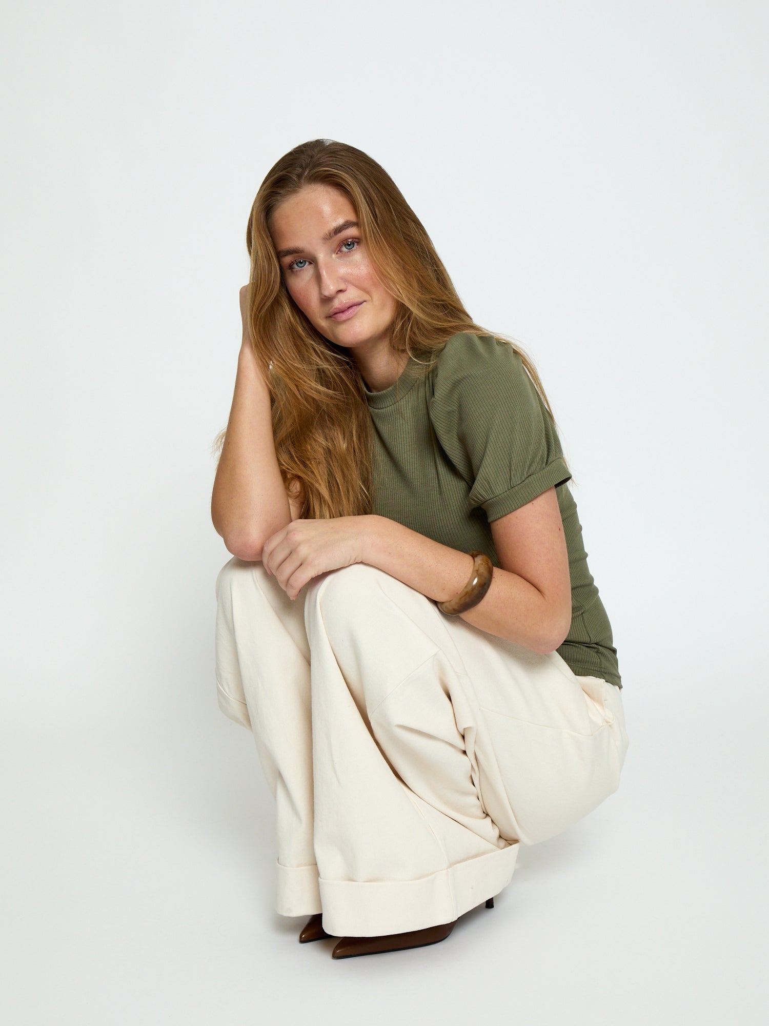 Peppercorn PCJohanna GRS T-shirt T-Shirt 4650 Army green