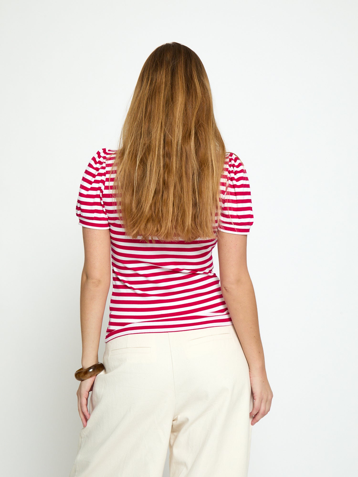 Peppercorn PCJohanna Striped GRS T-shirt T-Shirt 4039S Virtual Pink Stripe