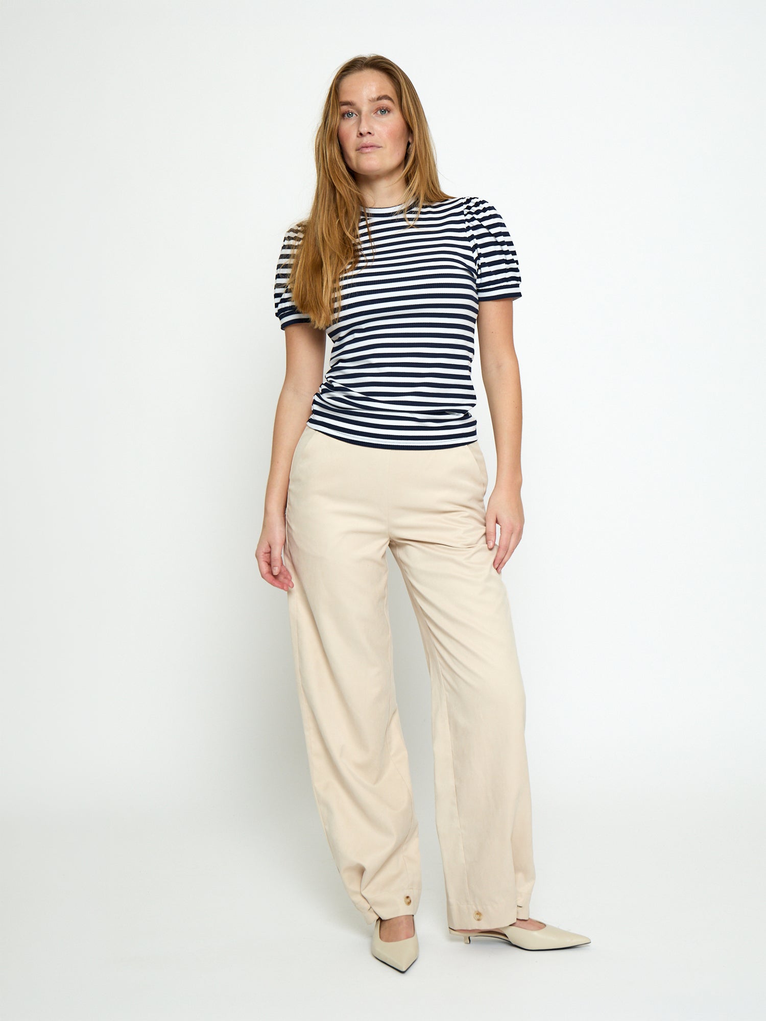 Peppercorn PCJohanna Striped GRS T-shirt T-Shirt 5270S Black Iris Stripe